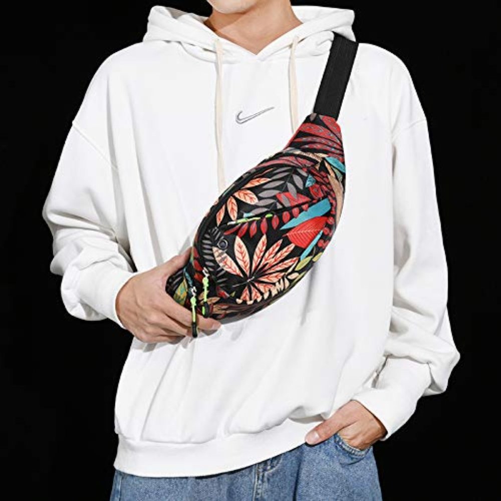 Waist Bag For Unisex, Waterproof Chest Bags Stylish Fanny Pack Lightweight Bum B